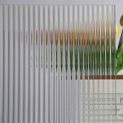 Fluted Architectural Glass Grey Green 4mm Thickness  In Bathroom