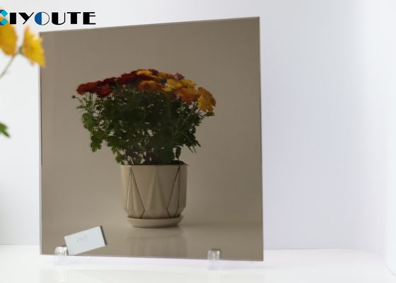 3-8mm Mirror Glass Sheets Bronze Tinted Silver