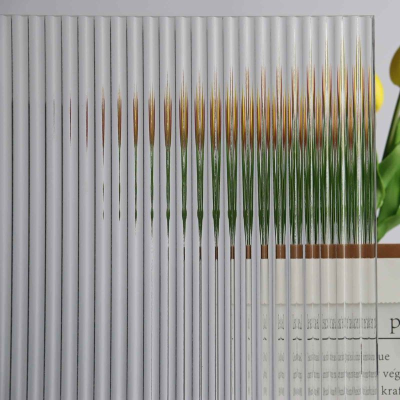 Fluted Architectural Glass Grey Green 4mm Thickness  In Bathroom