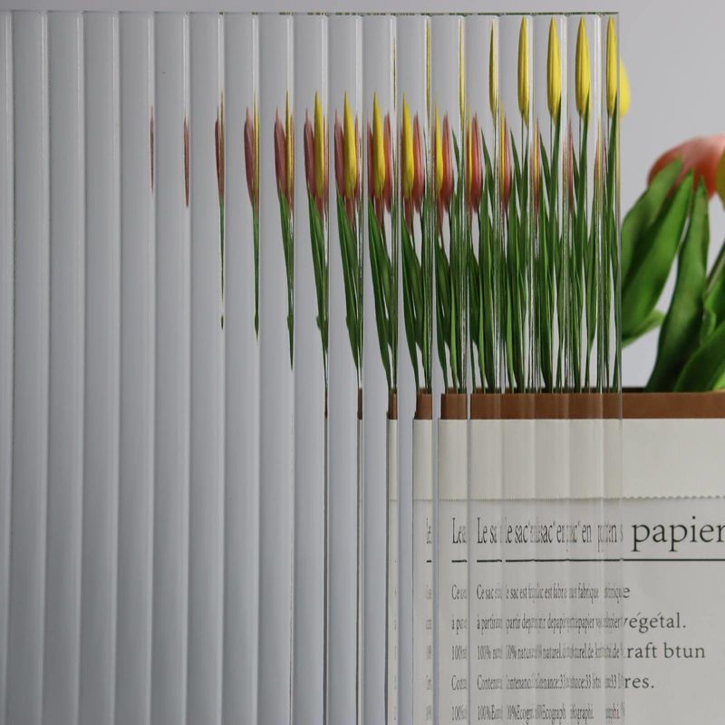 30 Inch Fluted Ribbed Glass For Kitchen Cabinets Opaque Fluted Glass