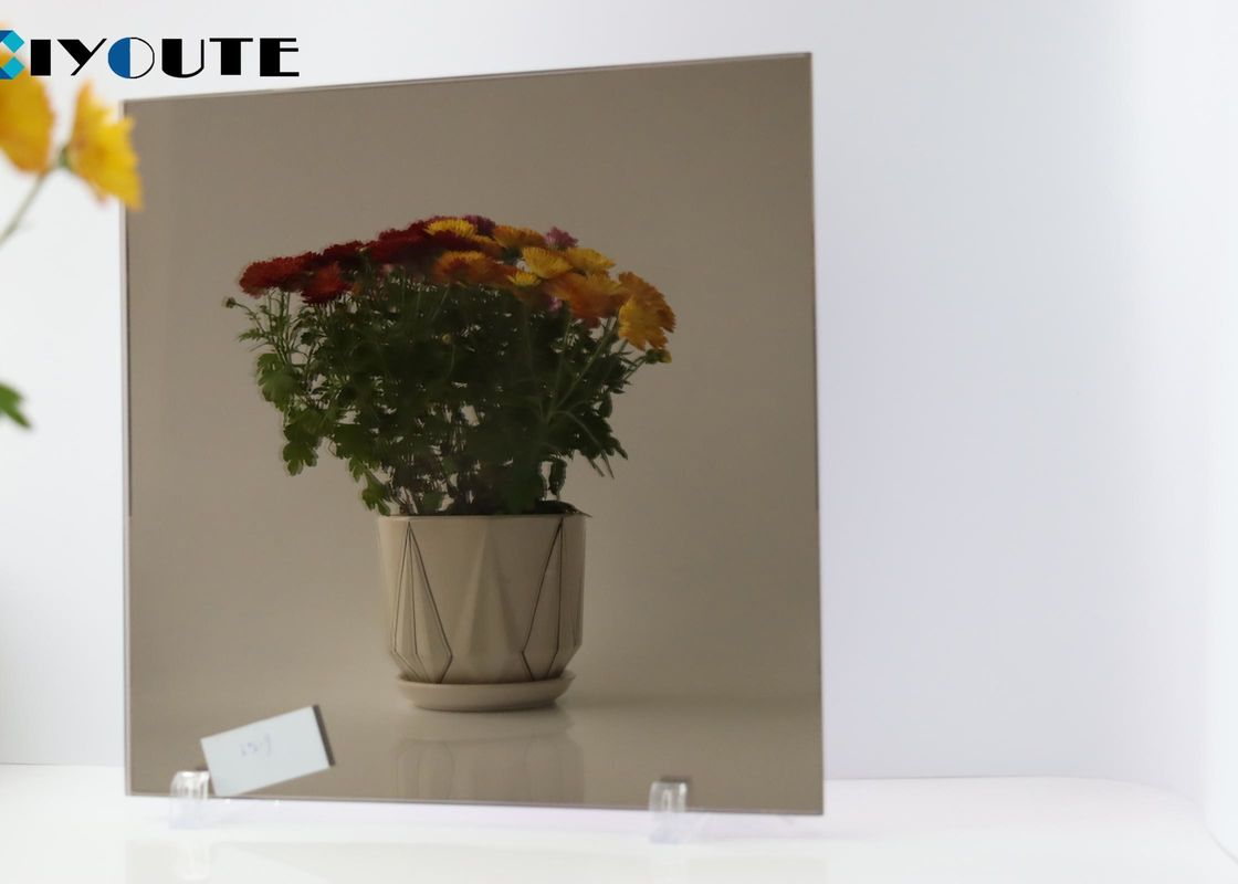 3-8mm Mirror Glass Sheets Bronze Tinted Silver