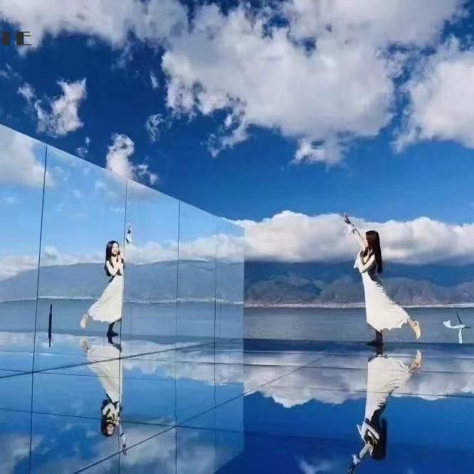 Two Way Thin Mirror Glass Sheets Cut To Size Wall 2mm 3mm 12mm